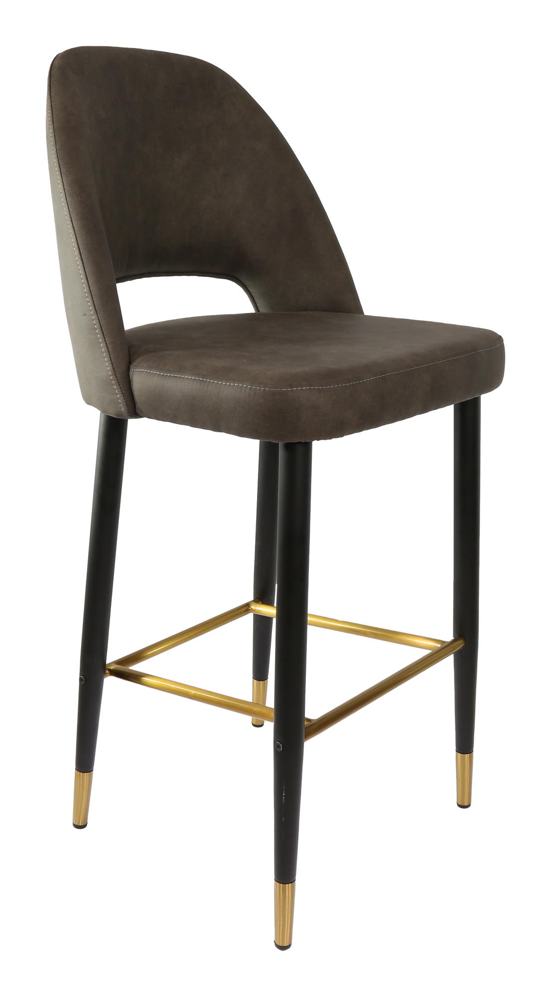 Durafurn Semifreddo Stool - Black Metal 750h Legs/Charcoal Fabric