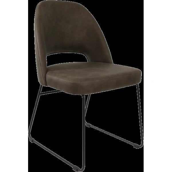 Durafurn Semifreddo Chair - Black Sled Base/Charcoal Fabric
