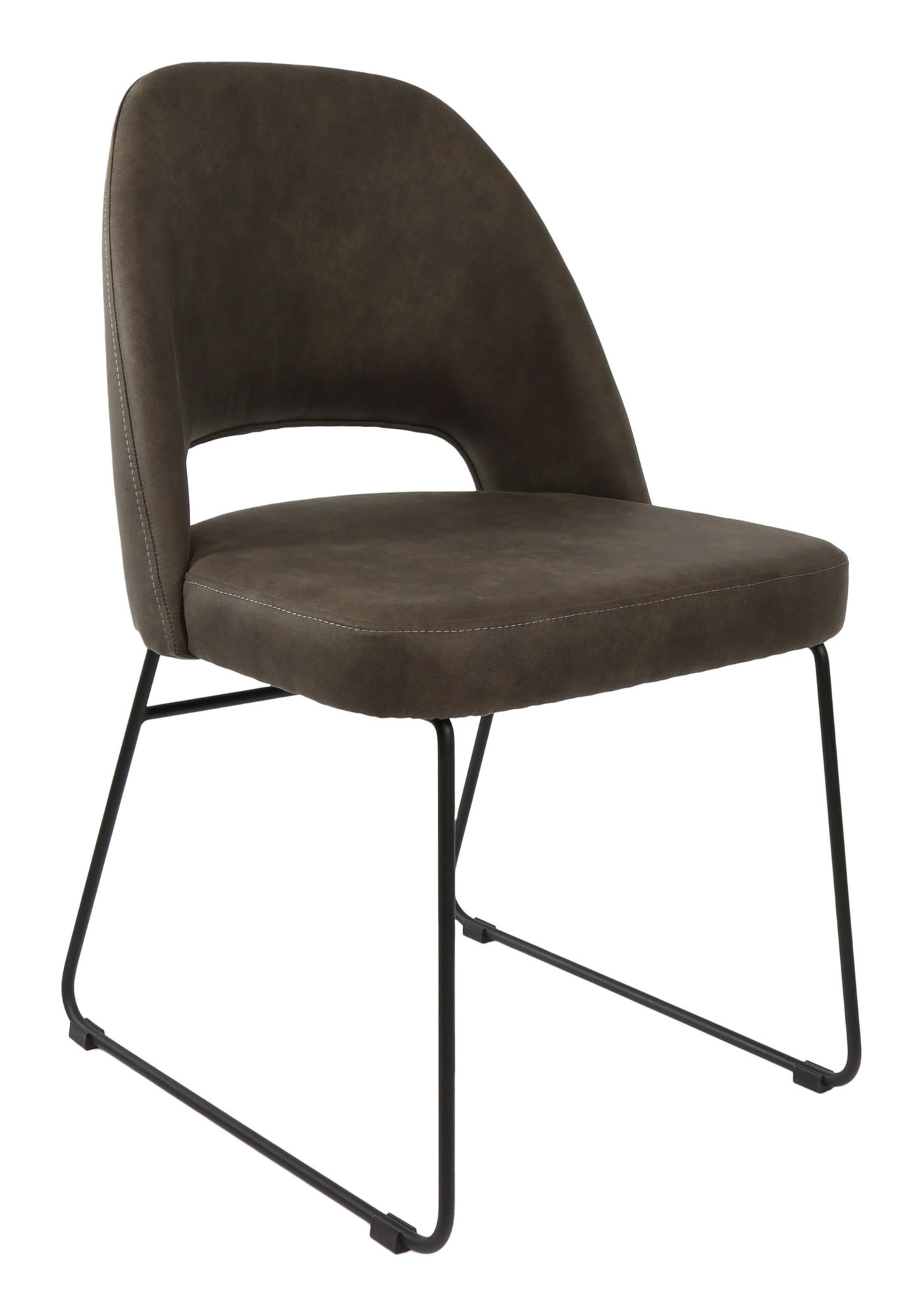 Durafurn Semifreddo Chair - Black Sled Base/Charcoal Fabric