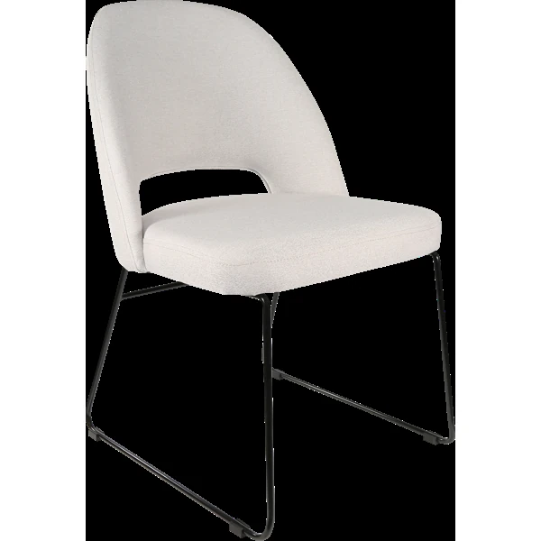 Durafurn Semifreddo Chair - Black Sled Base/Light Grey Woven Fabric