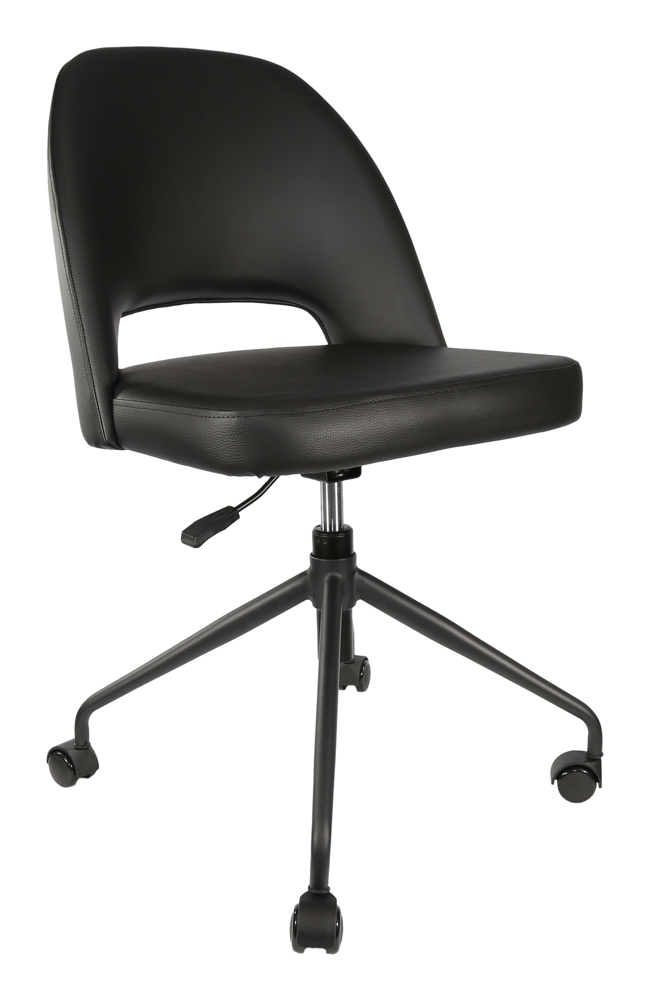 Durafurn Semifreddo Chair - Office/Castor Base/Black Vinyl