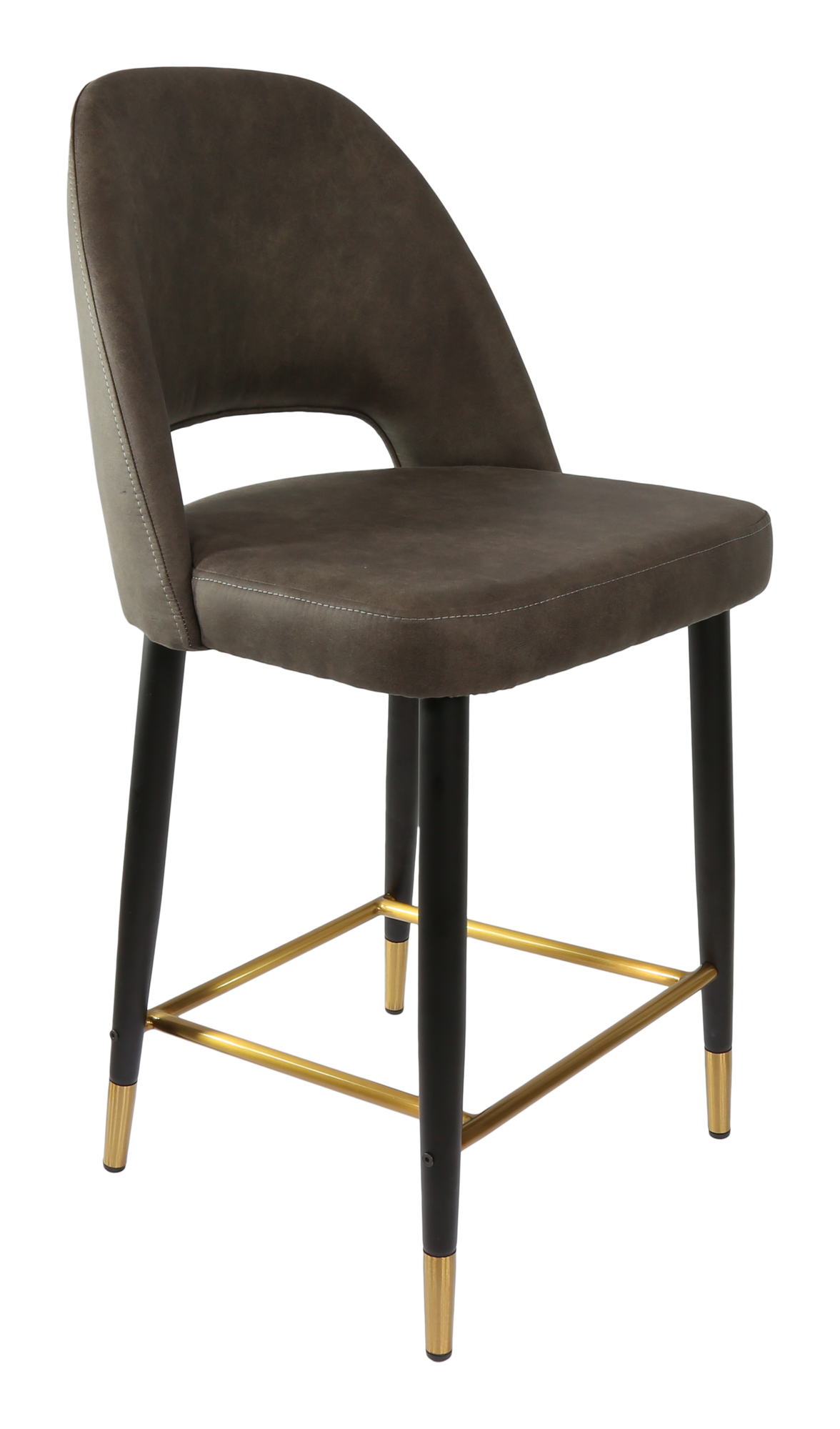 Durafurn Semifreddo Counter Stool with Black Metal 650h Legs