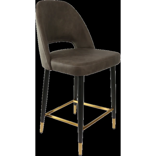 Durafurn Semifreddo Counter Stool with Black Metal 650h Legs