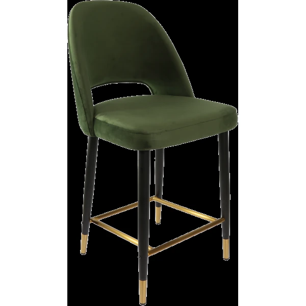 Durafurn Semifreddo Counter Stool - Black Metal 650h Legs/Avocado Velvet