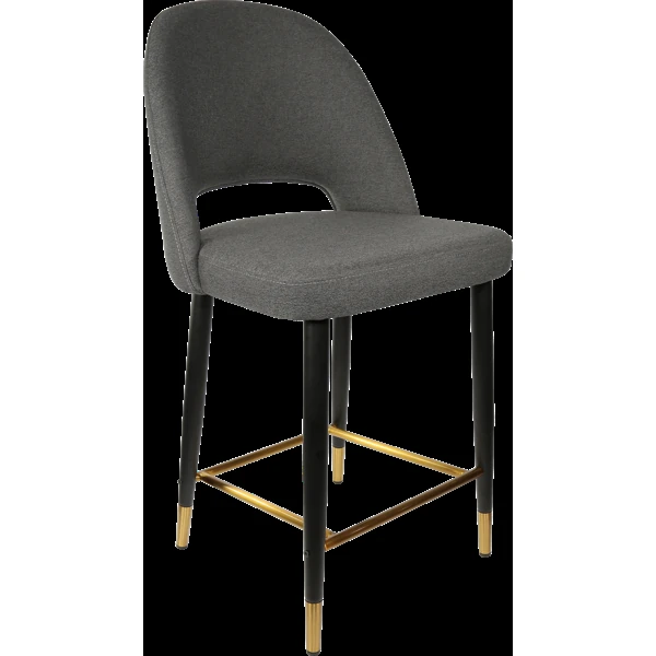 Durafurn Semifreddo Counter Stool - Black Metal 650h Legs/Anthracite Woven Fabric