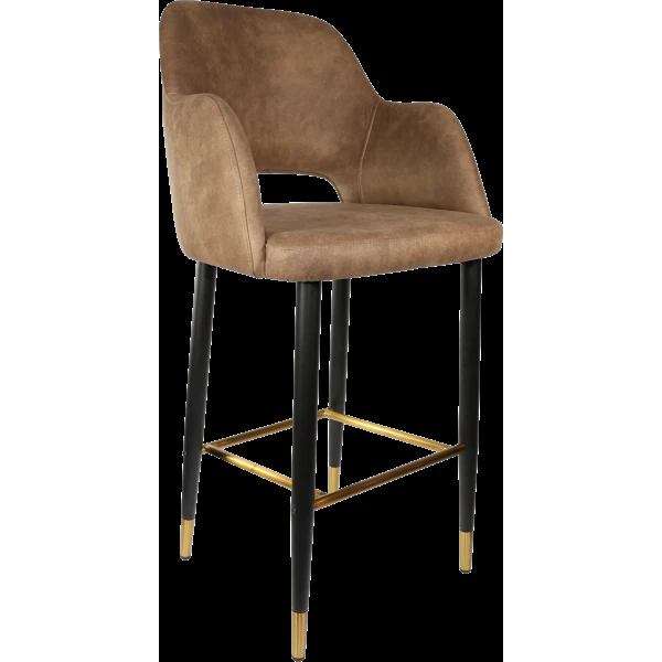 Durafurn Sorbet Stool with Black Metal 750h Legs