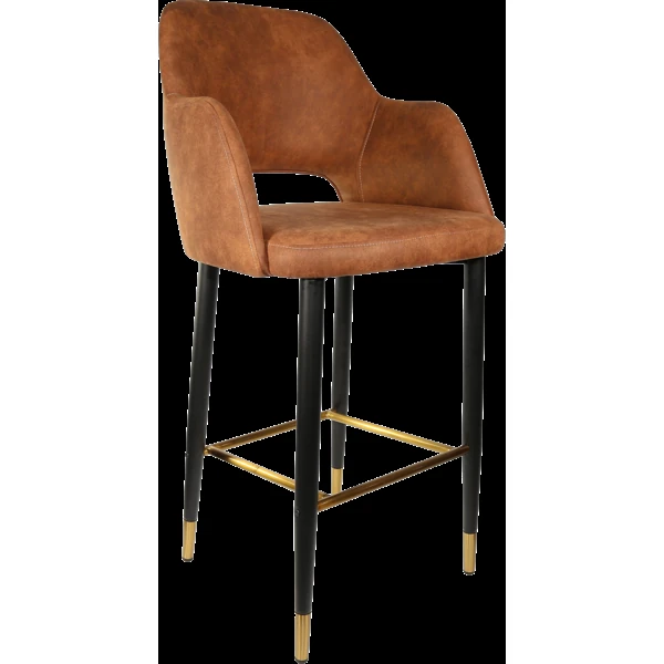 Durafurn Sorbet Stool with Black Metal 750h Legs