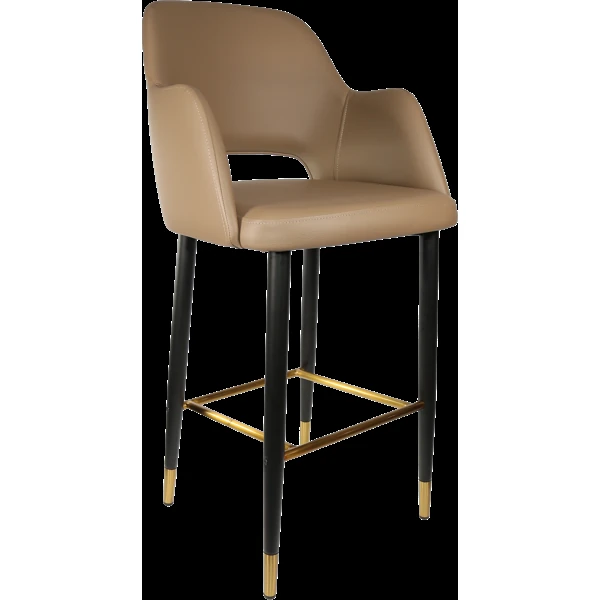 Durafurn Sorbet Stool with Black Metal 750h Legs