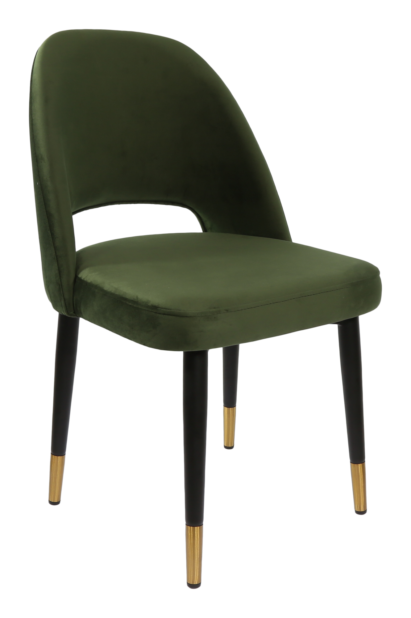 Durafurn Semifreddo Chair - Black Metal 450h Legs/Avocado Velvet
