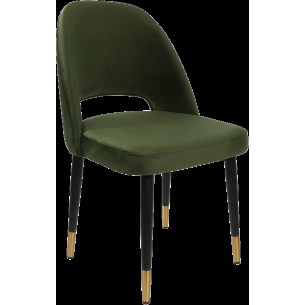 Durafurn Semifreddo Chair - Black Metal 450h Legs/Avocado Velvet