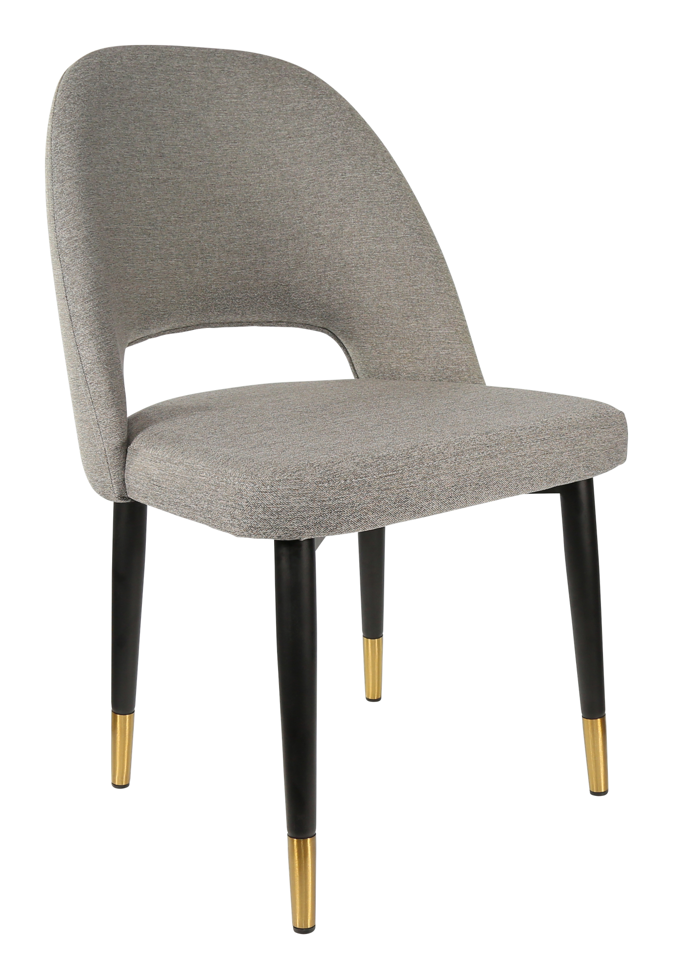 Durafurn Semifreddo Chair - Black Metal 450h Legs/Taupe Woven Fabric