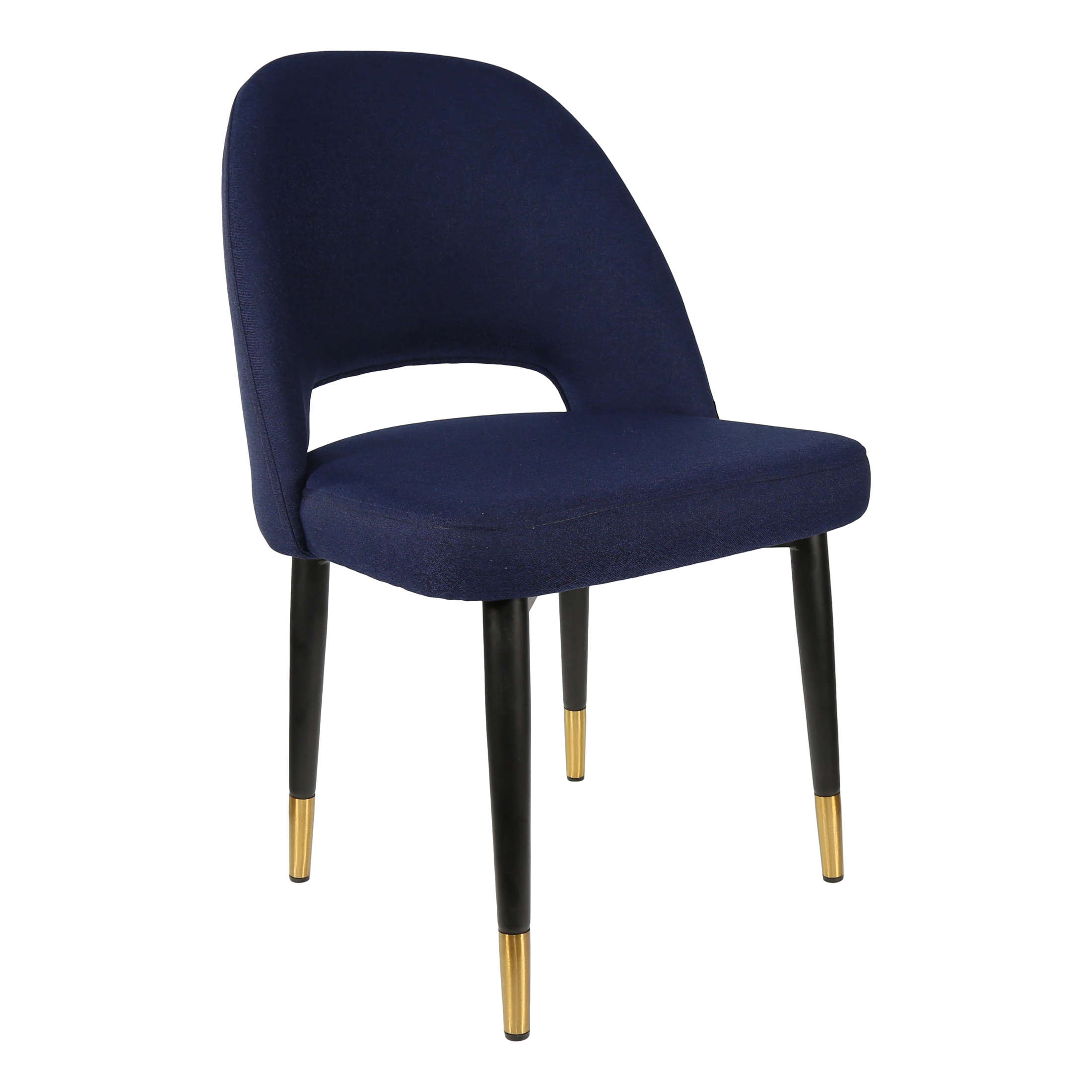 Durafurn Semifreddo Chair - Black Metal 450h Legs/Navy Woven Fabric