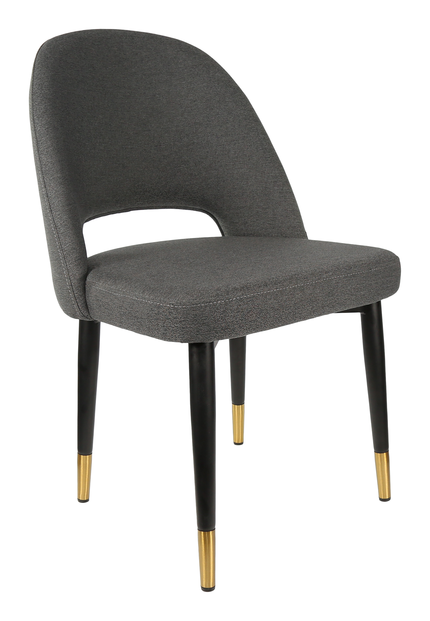 Durafurn Semifreddo Chair - Black Metal 450h Legs/Anthracite Woven Fabric