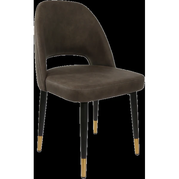 Durafurn Semifreddo Chair - Black Metal 450h Legs/Charcoal Fabric