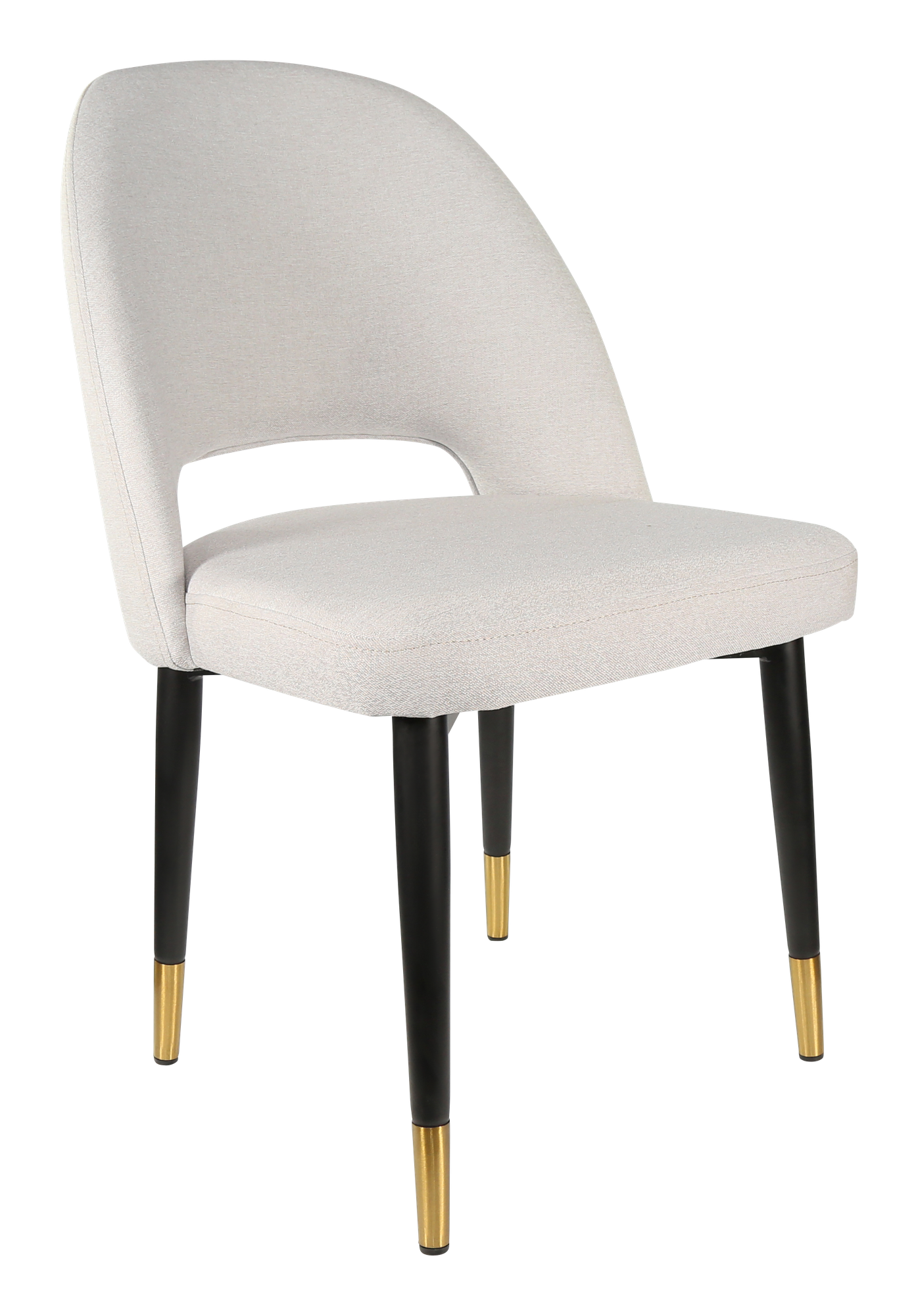 Durafurn Semifreddo Chair - Black Metal 450h Legs/Light Grey Woven Fabric