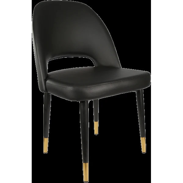 Durafurn Semifreddo Chair - Black Metal 450h Legs/Black Vinyl