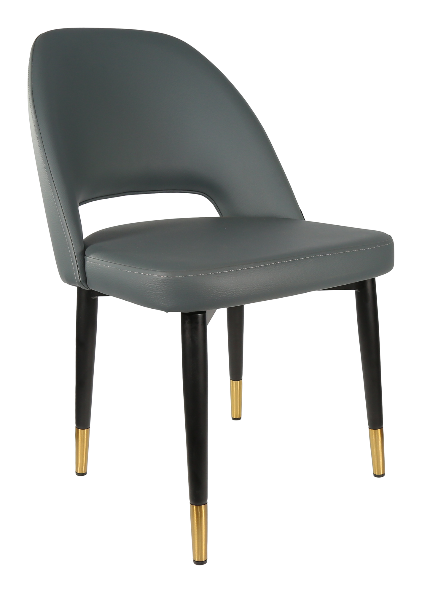 Durafurn Semifreddo Chair - Black Metal 450h Legs/Anthracite Vinyl