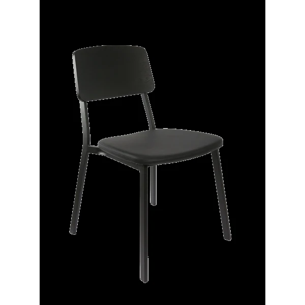 Durafurn Denver Chair - Black Vinyl Seat & Black Ply Backrest