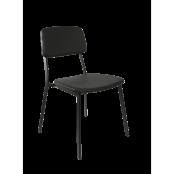 Durafurn Denver Chair - Black Vinyl Seat & Backrest