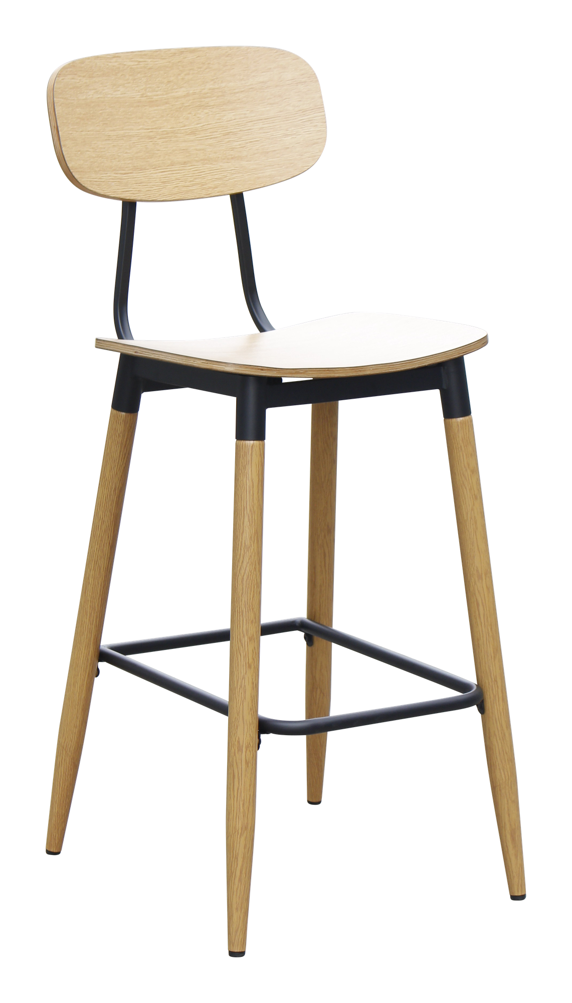 Durafurn Austin Barstool- Natural Ply Seat + Natural Backrest