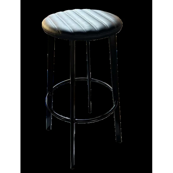 Durafurn Portland 750H Barstool - Black Frame/Black Vinyl Seat