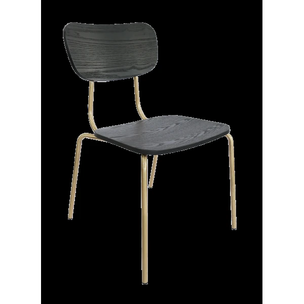 Durafurn Tiramisu Chair - Brass Frame / Black Ply