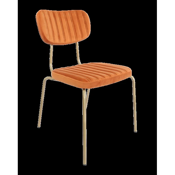 Durafurn Tiramisu Chair - Brass Frame/ Burnt Orange Velvet