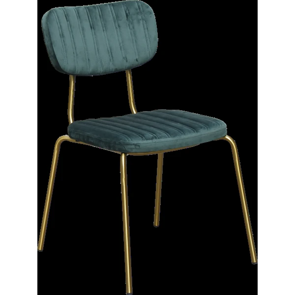 Durafurn Tiramisu Chair - Brass Frame / Forest Green Velvet