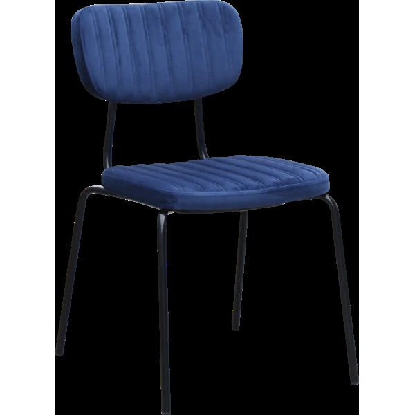 Durafurn Tiramisu Chair - Black Frame / Denim Velvet