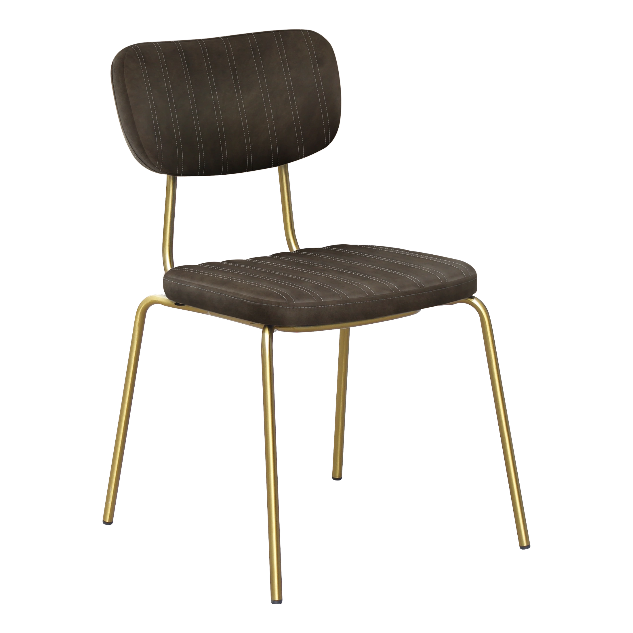 Durafurn Tiramisu Chair - Brass Frame / Charcoal Fabric