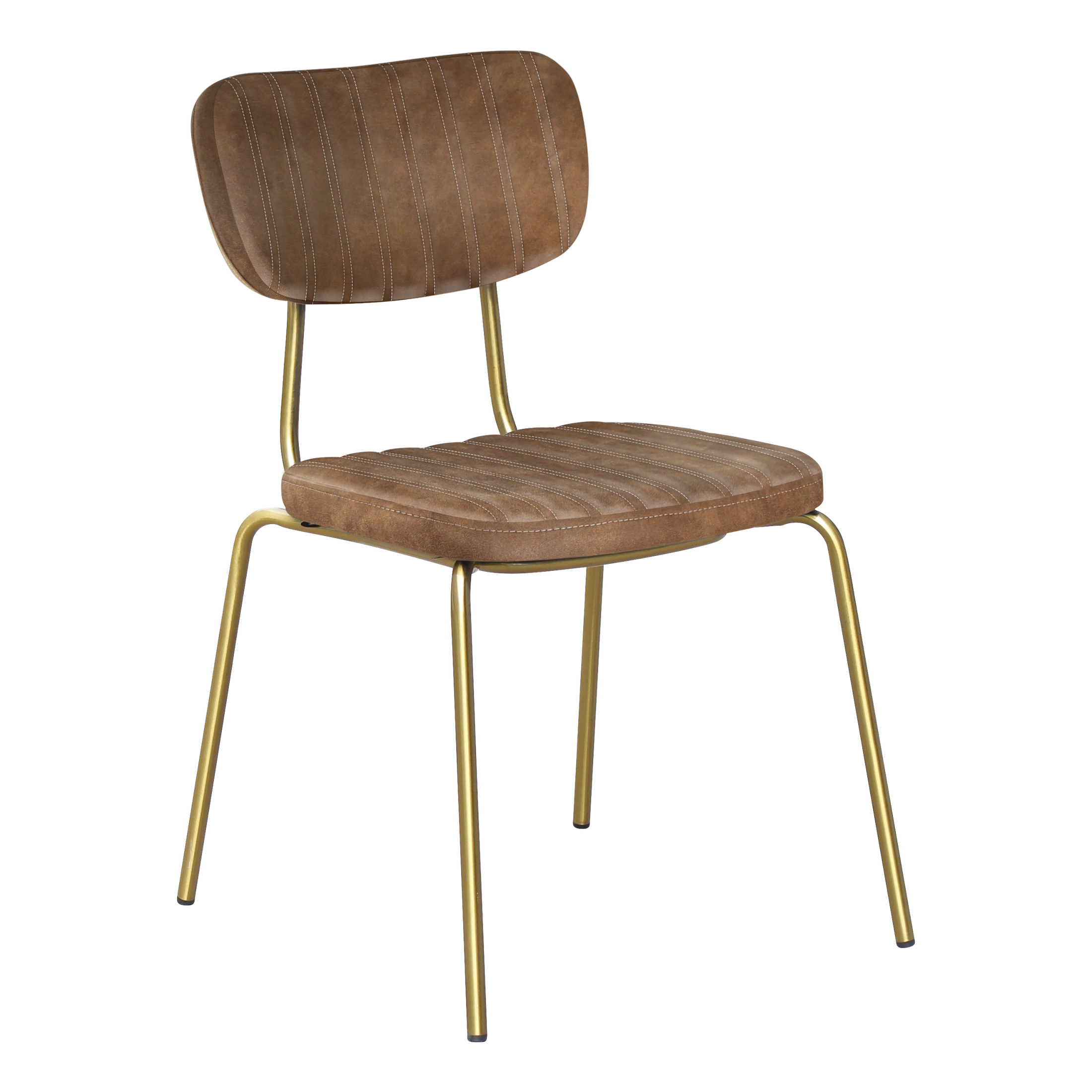 Durafurn Tiramisu Chair - Brass Frame / Mocha Fabric
