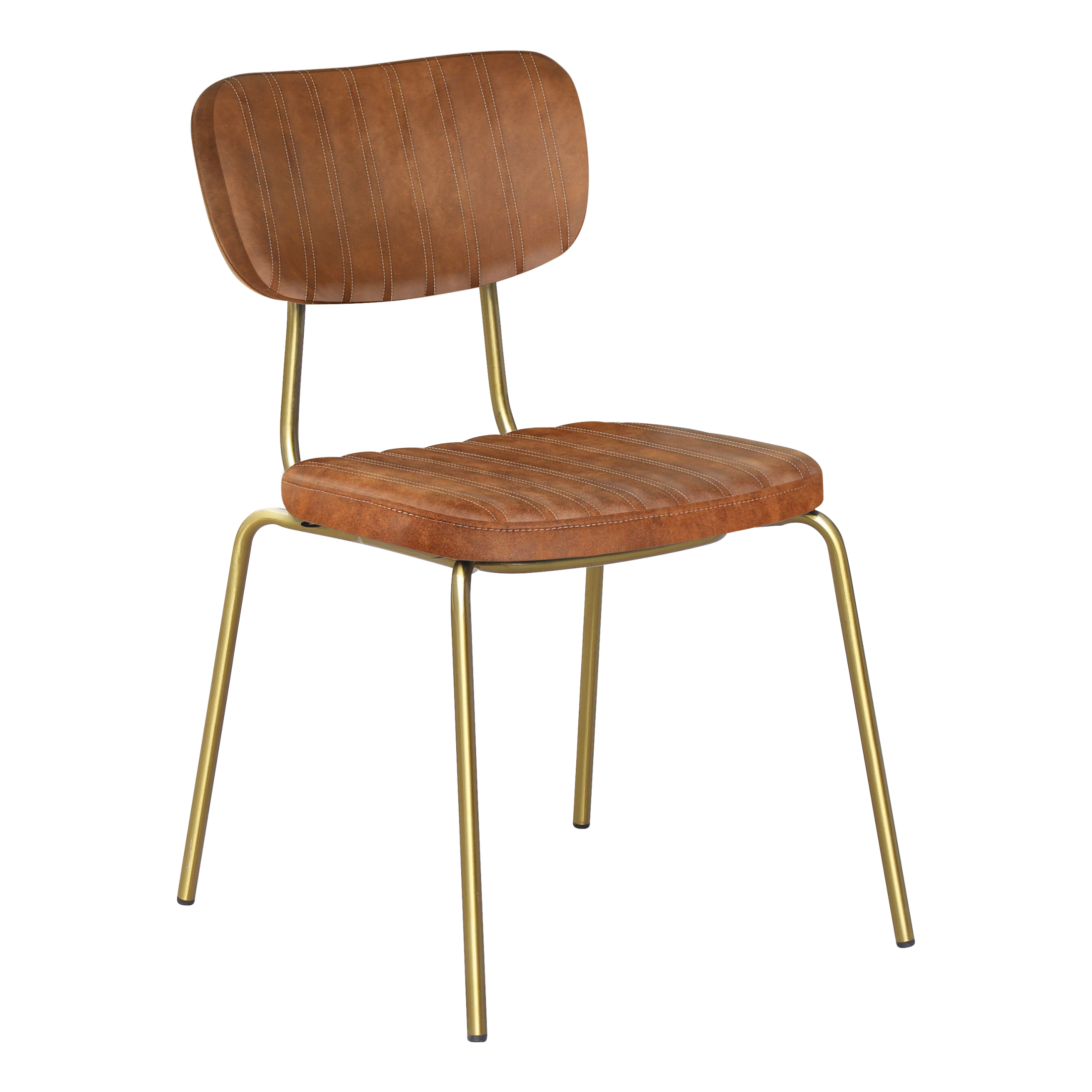 Durafurn Tiramisu Chair - Brass Frame / Tan Fabric