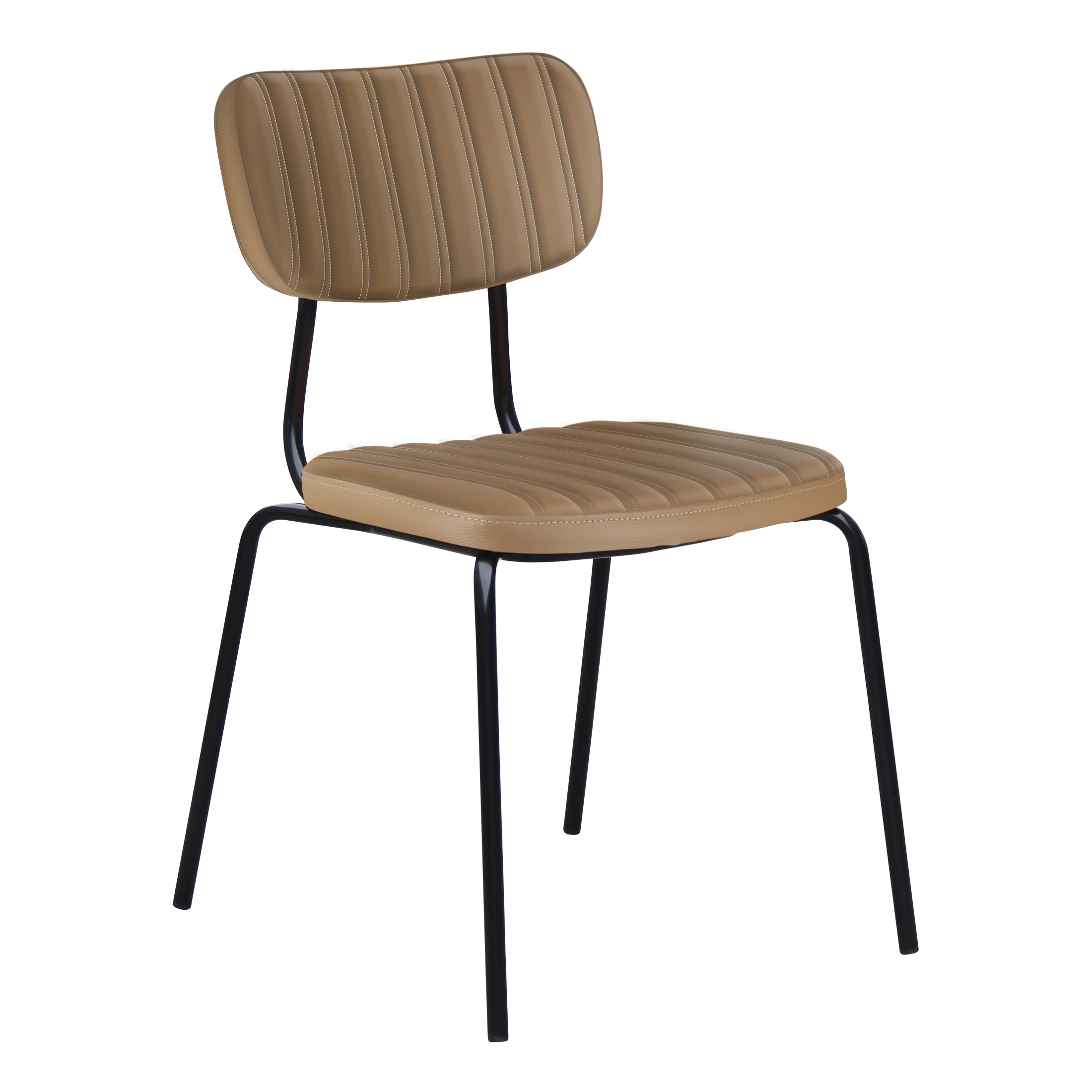Durafurn Tiramisu Chair - Black Frame / Taupe Vinyl