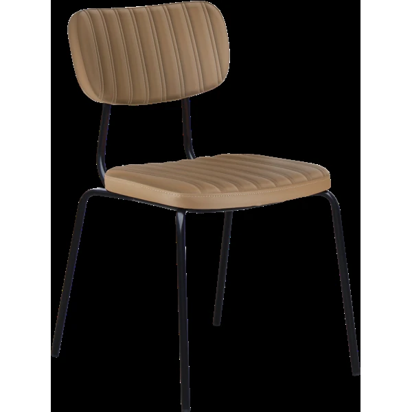 Durafurn Tiramisu Chair - Black Frame / Taupe Vinyl