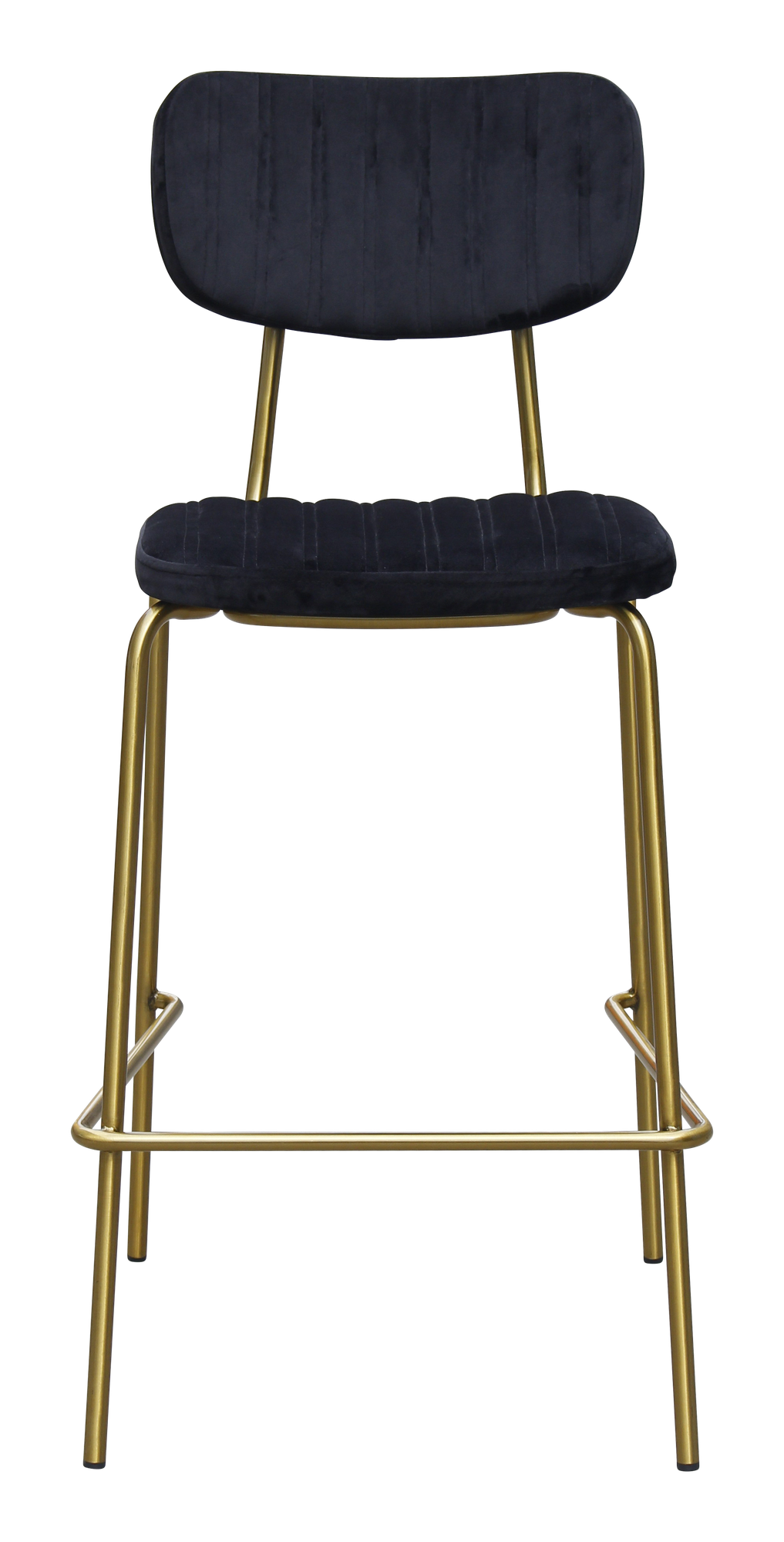 Durafurn Tiramisu Barstool - Brass Frame / Black Velvet
