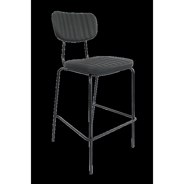 Durafurn Tiramisu Barstool - Black Frame / Black Vinyl