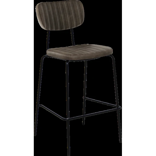 Durafurn Tiramisu Barstool - Black Frame / Charcoal Fabric