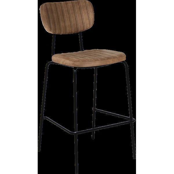 Durafurn Tiramisu Barstool - Black Frame / Mocha Fabric