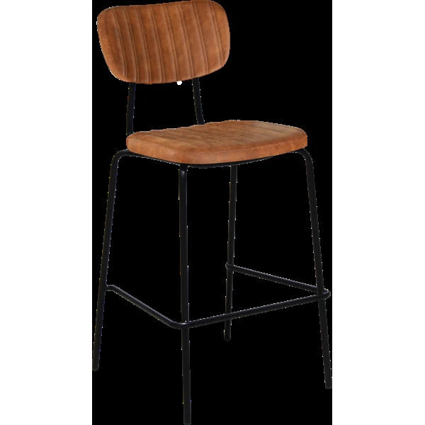 Durafurn Tiramisu Barstool - Black Frame / Tan Fabric