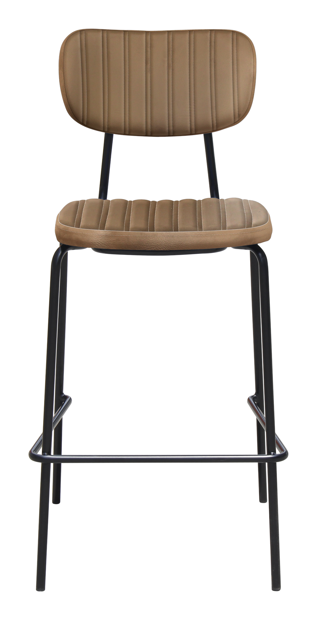 Durafurn Tiramisu Barstool - Black Frame / Taupe Vinyl