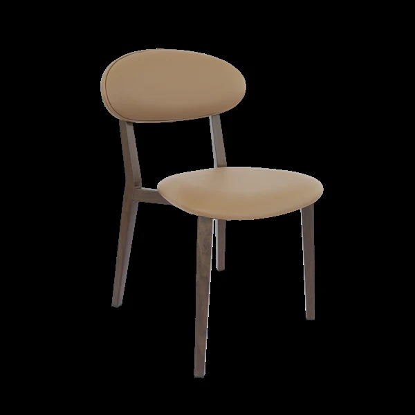 Durafurn Atlanta Chair - Narrow Backrest - Wenge Frame/Taupe Vinyl Seat & Backrest