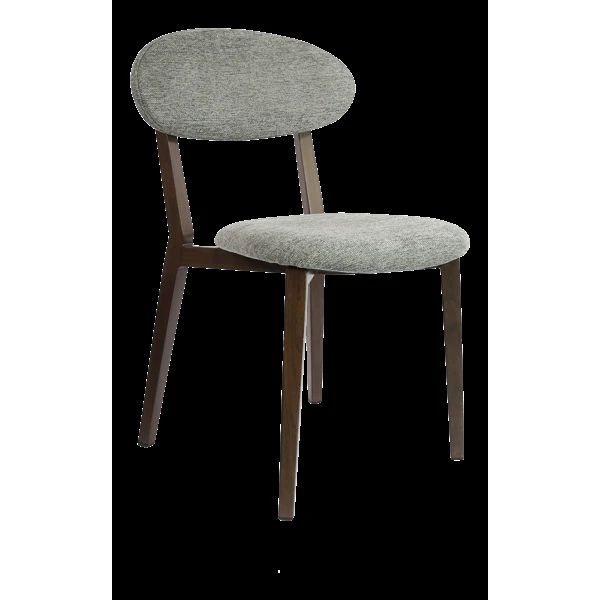 Durafurn Atlanta Chair - Narrow Backrest - Wenge Frame/ Grey Fabric Seat & Backrest