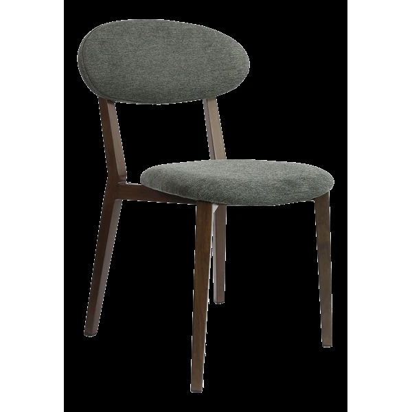 Durafurn Atlanta Chair - Narrow Backrest - Wenge Frame/Dark Grey Fabric Seat & Backrest