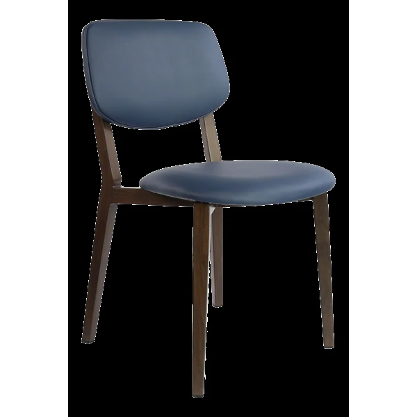 Durafurn Atlanta Chair - large Backrest - Wenge Frame/Navy Vinyl Seat & Backrest