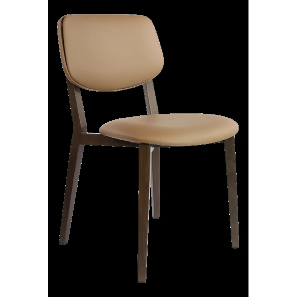 Durafurn Atlanta Chair - large Backrest - Wenge Frame/Taupe Vinyl Seat & Backrest