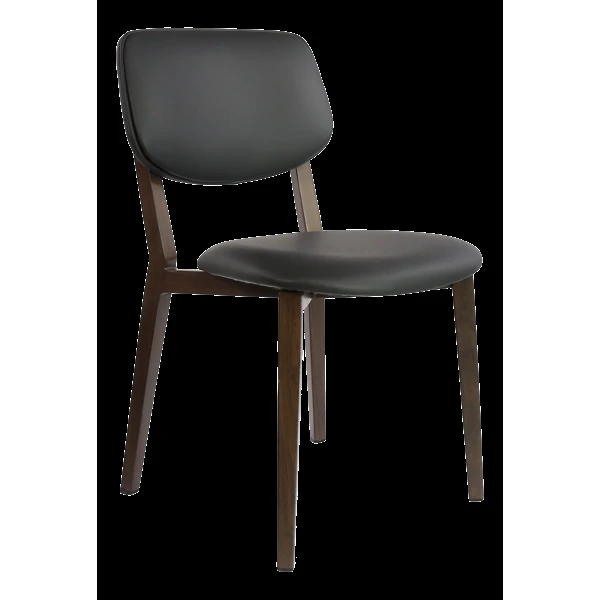 Durafurn Atlanta Chair - large Backrest - Wenge Frame/Black Vinyl Seat & Backrest