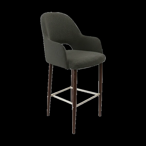Durafurn Bourbon 750mm Barstool - Anthracite Fabric with Wenge Round Legs
