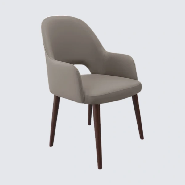 Durafurn Bourbon Armchair - Taupe? with Wenge Round Legs