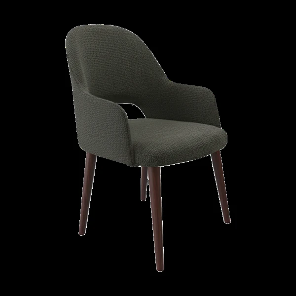 Durafurn Bourbon Armchair - Anthracite Fabric with Wenge Round Legs