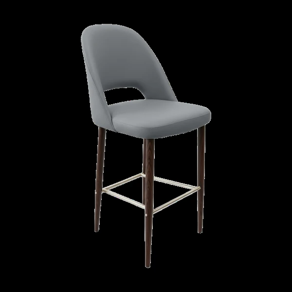Durafurn Crescent 750mm Barstool - Taupe with Wenge Round Legs